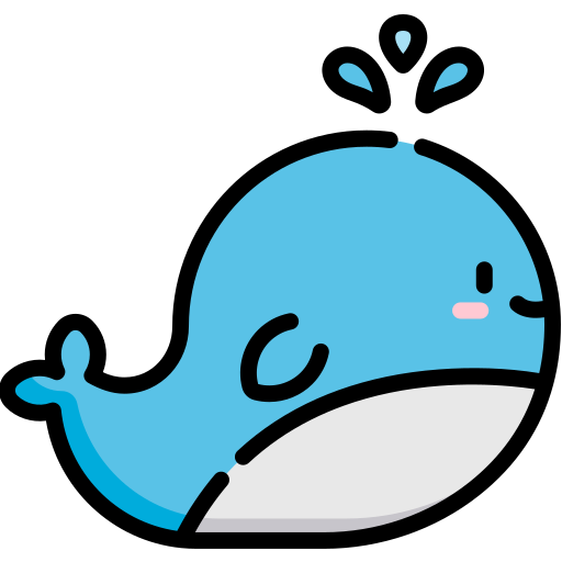 a cute  whale icon